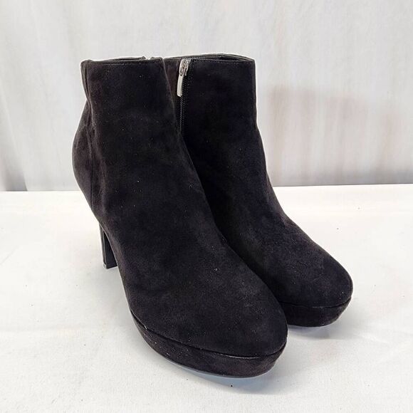 Nine West Glowup Platform Booties Size 8 Black - Picture 1 of 10